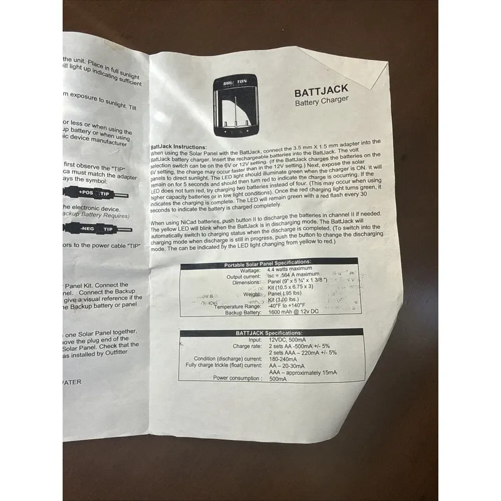 Brunton Solarport 4.4 Solar Charger UNTESTED!